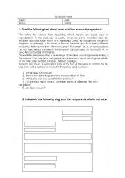 English Worksheet: Englaish test administration business english