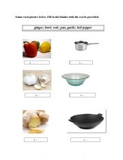 English Worksheet: Cooking Time