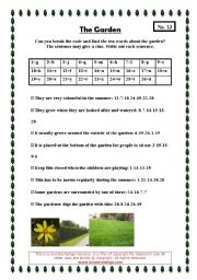 English Worksheet: In The Garden!