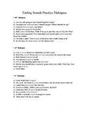 English Worksheet: Simple Past Tense Practice Dialogue