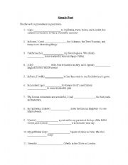 English Worksheet: Simple Past Worksheet