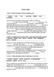 English Worksheet: space tourism - holidaying - travel