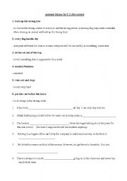 English Worksheet: Animal Idioms