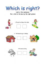 English worksheet: Tick the right answer