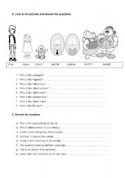 English Worksheet: Comparative ans superlative part 2