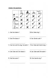English Worksheet: Short answer