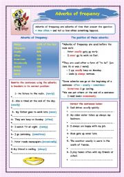 English Worksheet: Adverbs of frequency