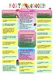 English Worksheet: body idioms2