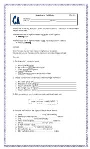 English Worksheet: gerunds