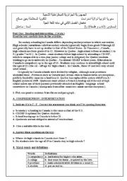 English Worksheet: bac samlpe