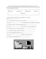 English Worksheet: Parts of the house