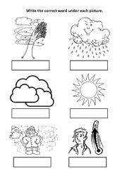 English Worksheet: weather