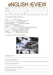 English Worksheet: Review for basic level