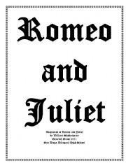 English Worksheet: Romeo & Juliet Role Play