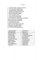 English Worksheet: Proverbs