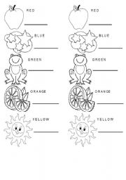 English Worksheet: colors