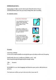 English worksheet: Poster sheet for class extension task/guided homework