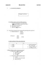 English Worksheet: 1 st level Tunisian pupils (Me and Rkid) 