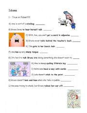 English Worksheet: Idioms