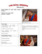 English Worksheet: The royal wedding!!