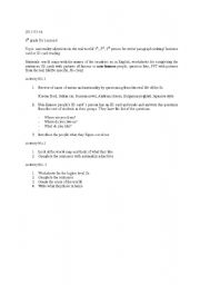 English worksheet: lesson plan for teaching nationality adjectives