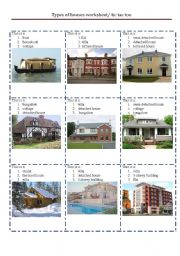 English Worksheet: types of houses worksheet