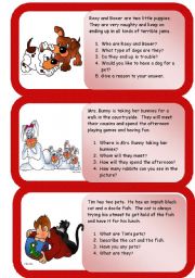 English Worksheet: animals - mini comprehensions