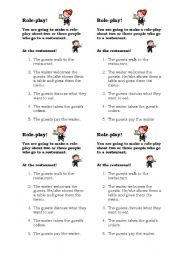 English Worksheet: Restaurant role play