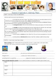 English Worksheet: How I met your mother - Subway Wars