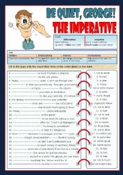 English Worksheet: Be quiet, George! - The imperative