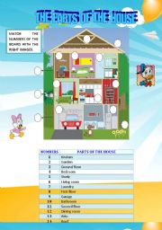 English Worksheet: THE PARTS OF THE HOUSE