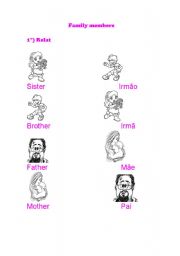English Worksheet: Family members