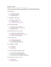 English worksheet: Conditionals