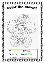 Color the clown