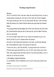 English Worksheet: READING 