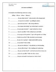 English worksheet: grammar worksheet