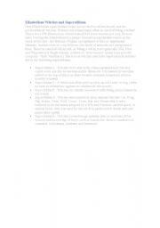 English Worksheet: Elizabethan Witches