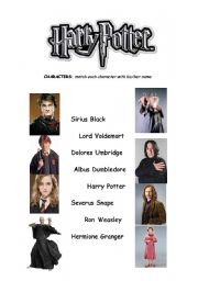 Harry Potter and the order of Phoenix Characters