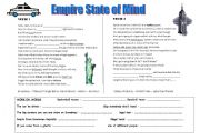 English Worksheet: Empire state of mind jay Z