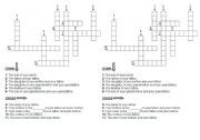 English Worksheet: Family crossword