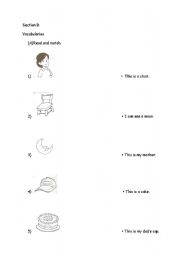 English worksheet: vocabularies