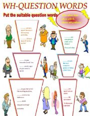 English Worksheet: WH-QUESTION WORDS.