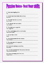 Passive voice test your skills