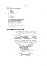 English worksheet: Suzan Vega Toms Diner