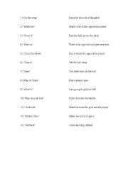 English worksheet: Football Vocabulary 