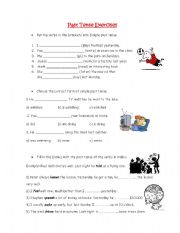 English worksheet: Affirmative simple past exercises