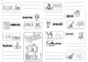 English Worksheet: Minibook-prepositions of place 