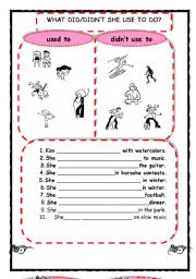 English Worksheet: Used to