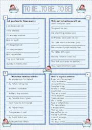 English Worksheet: The verb to be 