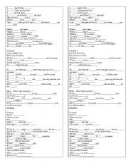 English worksheet: Cry Baby Cry Joss Stone-Sean Paul